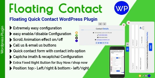 Floating Contact – Floating Quick Contact WordPress Plugin